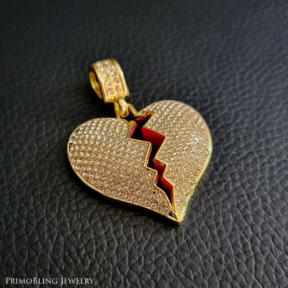 Hip Hop Gold Heart Necklace
